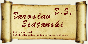 Daroslav Šiđanski vizit kartica